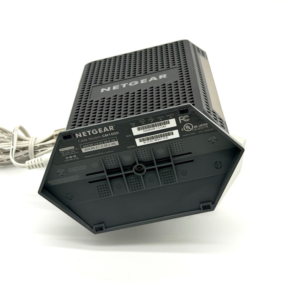 Netgear CM1000 DOCSIS 3.1 Ultra-High Speed Cable Modem Black Gigabit Internet